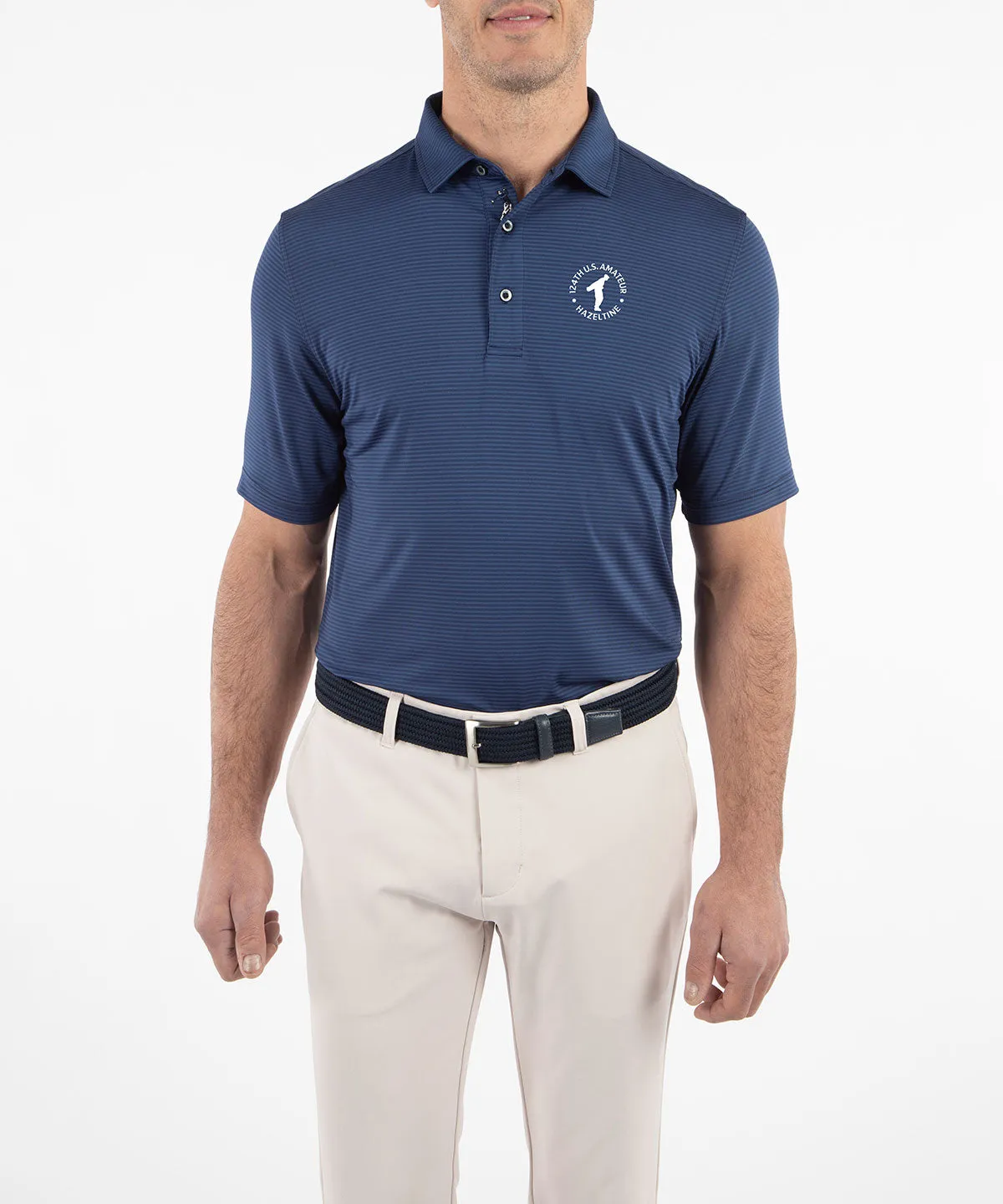 124th U.S. Amateur Men's Bobby Jones Mini Tonal Feed Stripe Polo