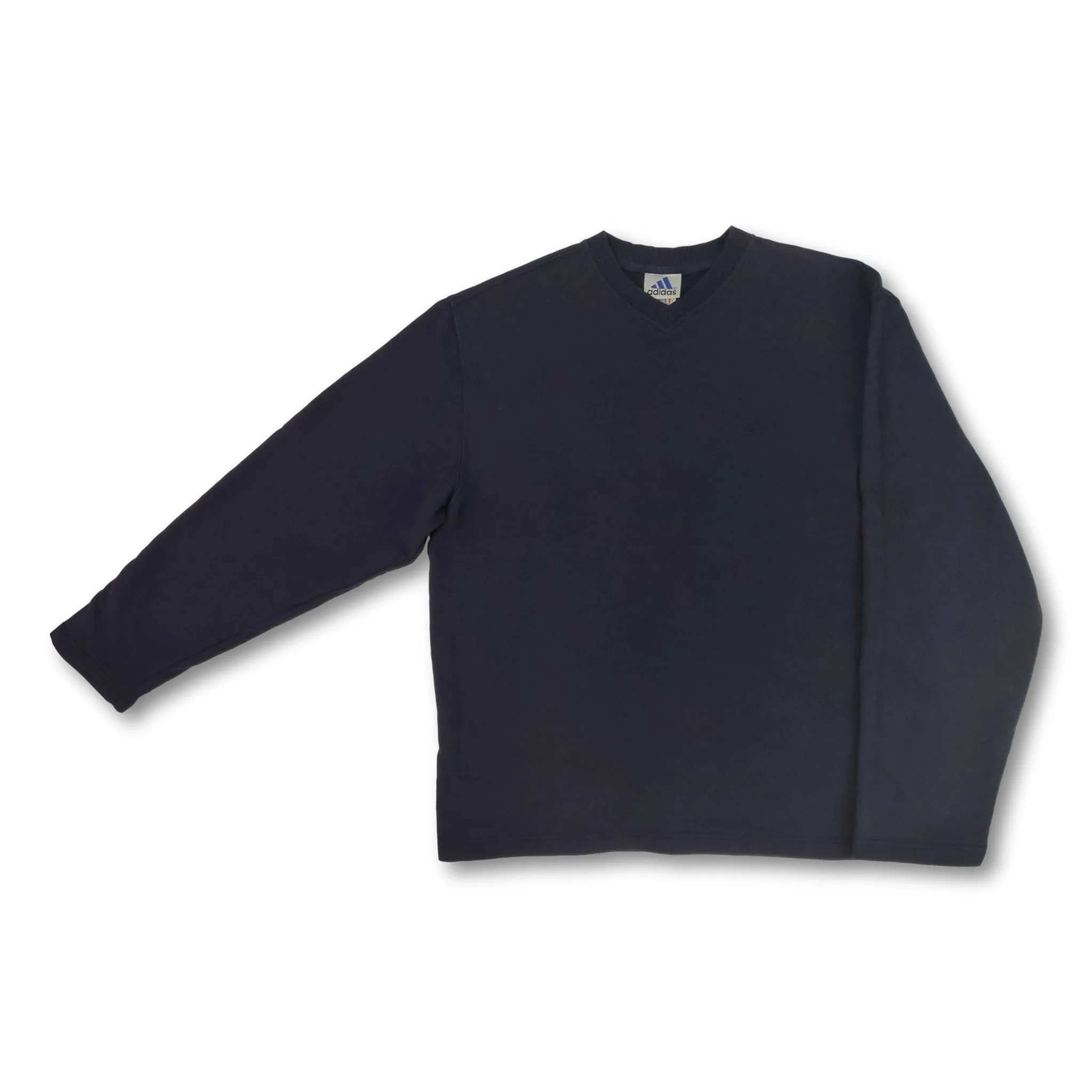 2000 navy Adidas v-neck sweatshirt