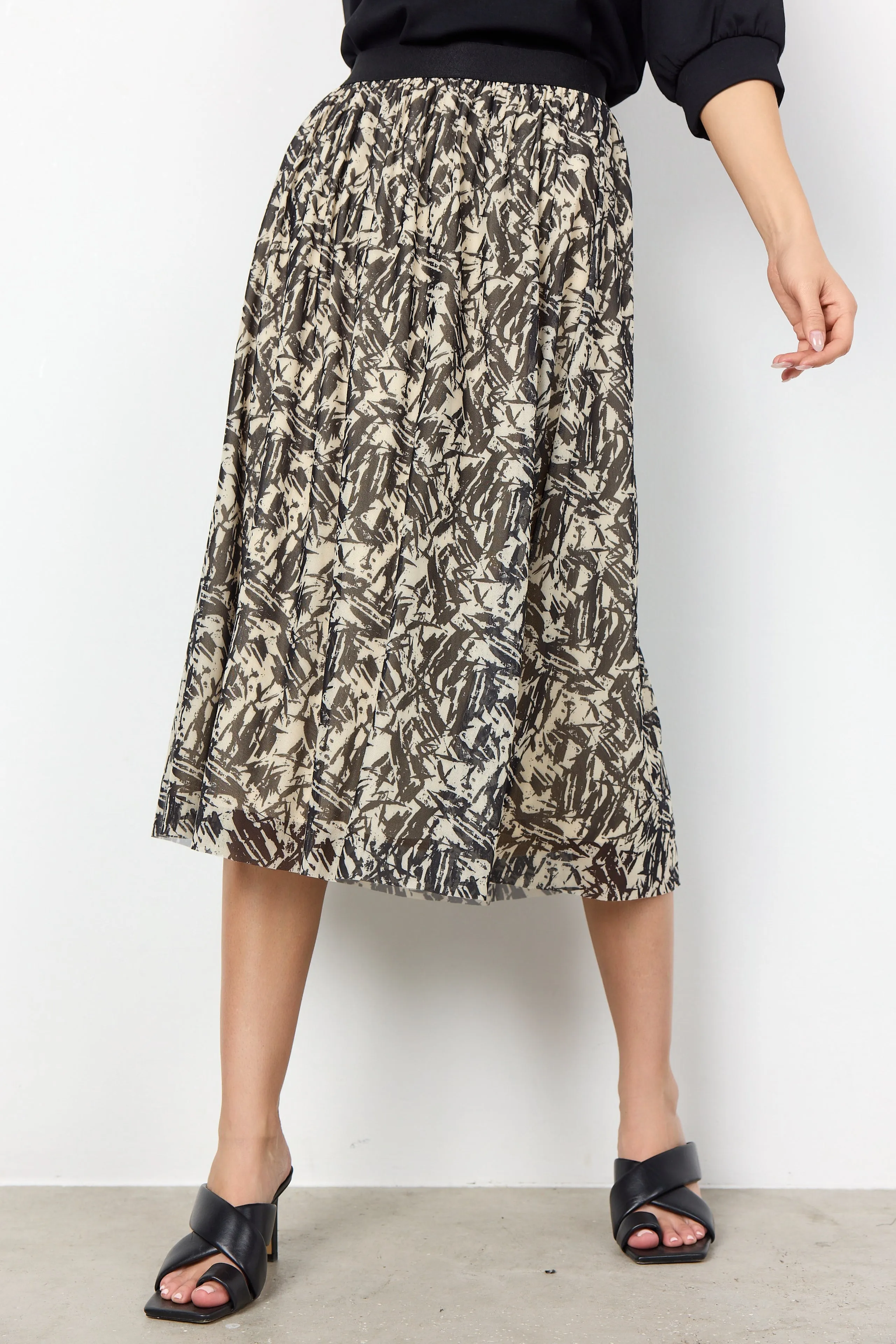 26243 Alda Skirt - Soya Concept Black Print