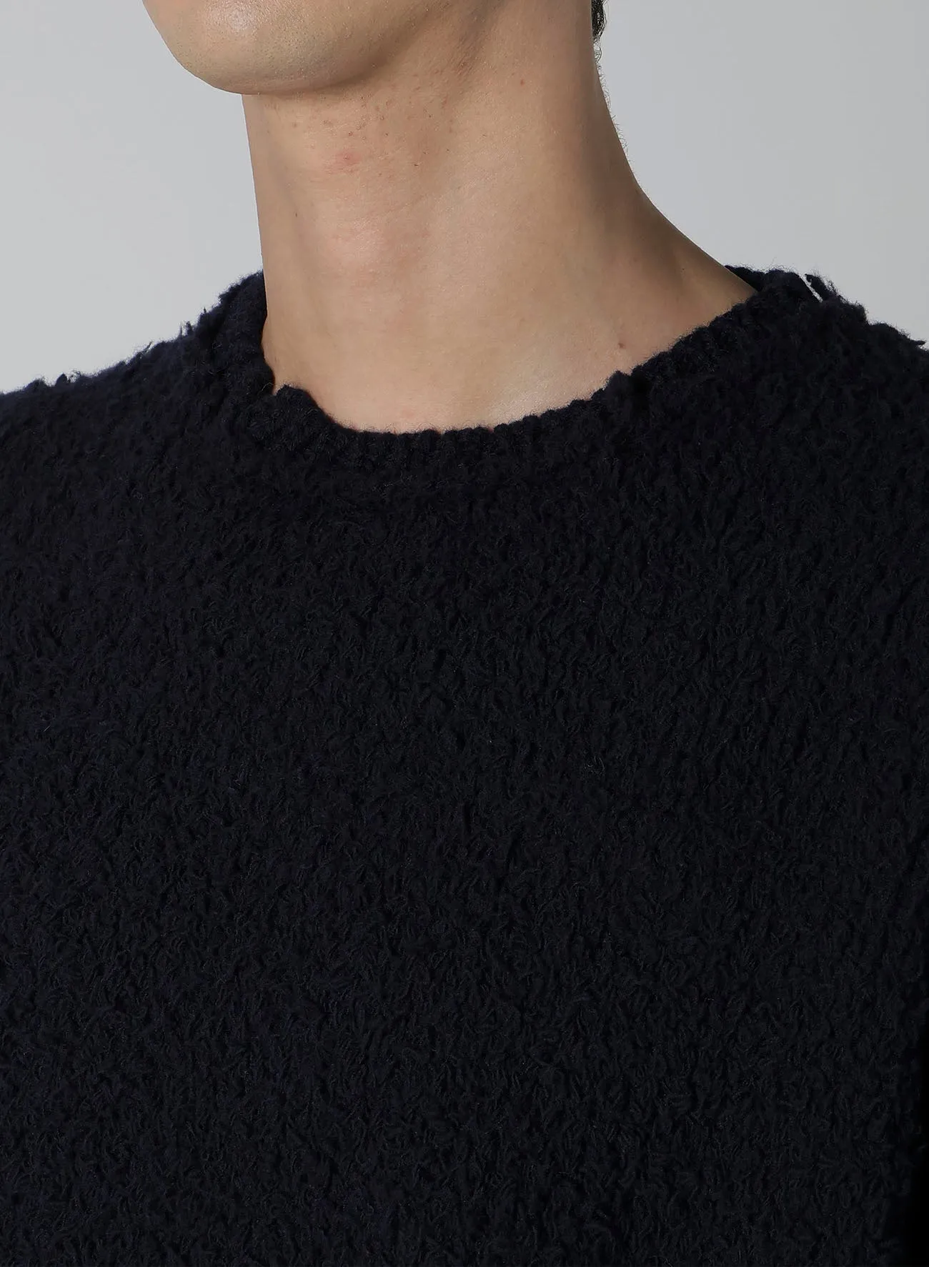 3G JERSEY NOTCH NECK SIDE RIB KNIT