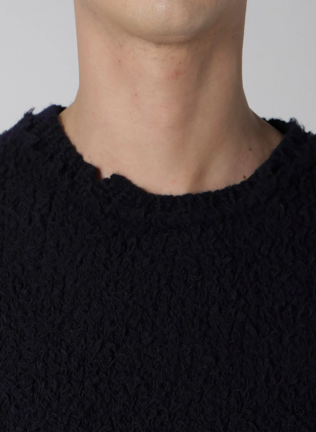 3G JERSEY NOTCH NECK SIDE RIB KNIT