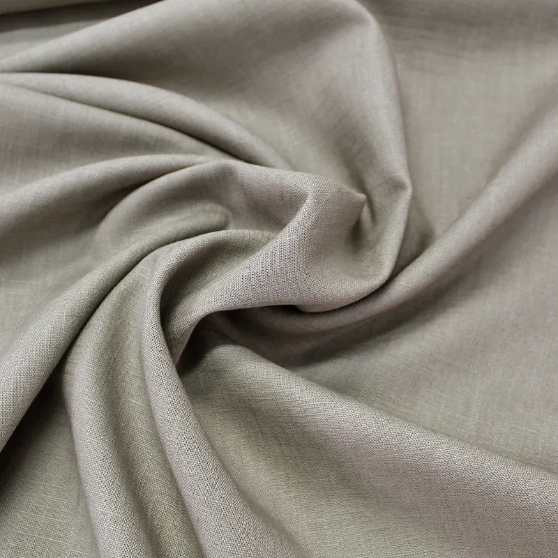 80CM REMNANT of Dressmaking Washed Linen in Khaki Beige