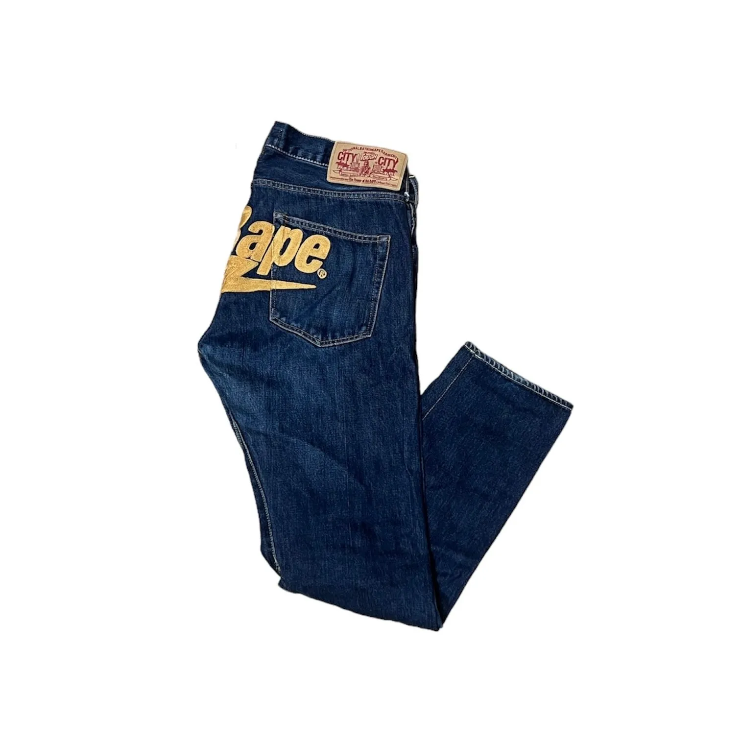 A Bathing Ape Bape Embroidered Jeans