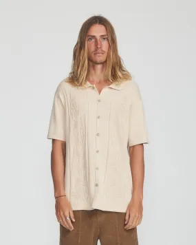 Access Knit Shirt - Oatmeal