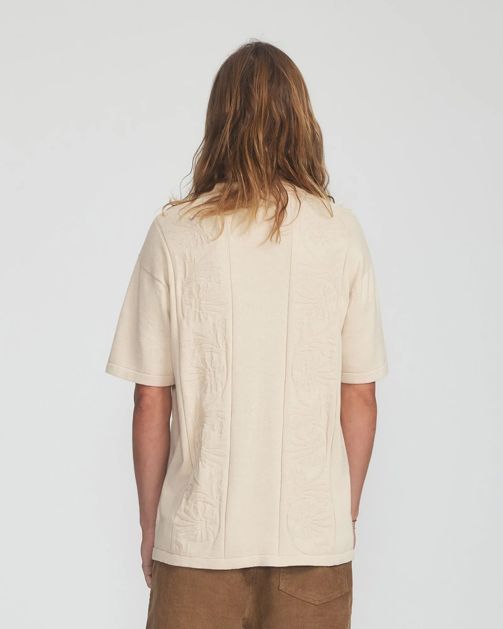 Access Knit Shirt - Oatmeal