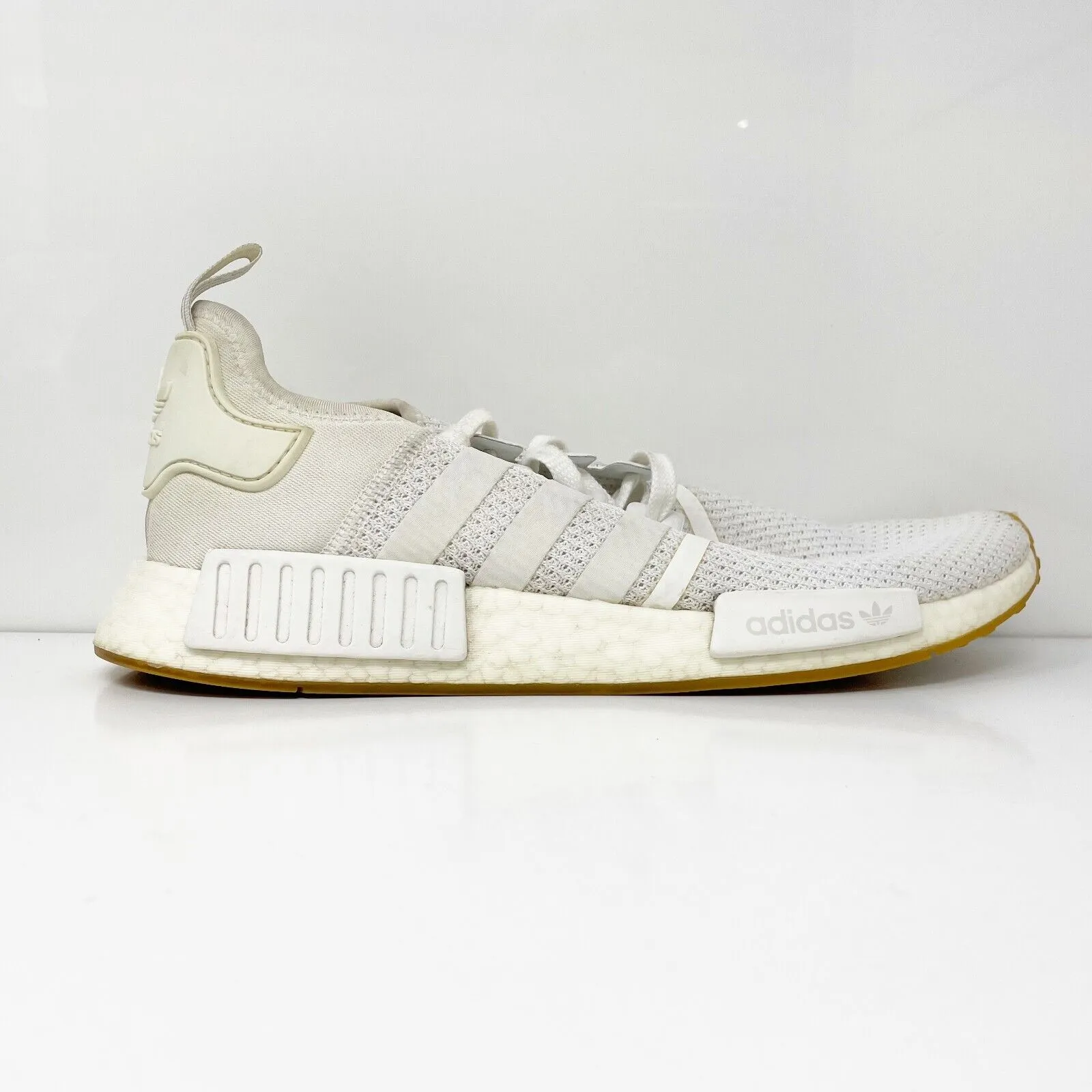 Adidas Mens NMD R1 D96635 White Running Shoes Sneakers Size 12