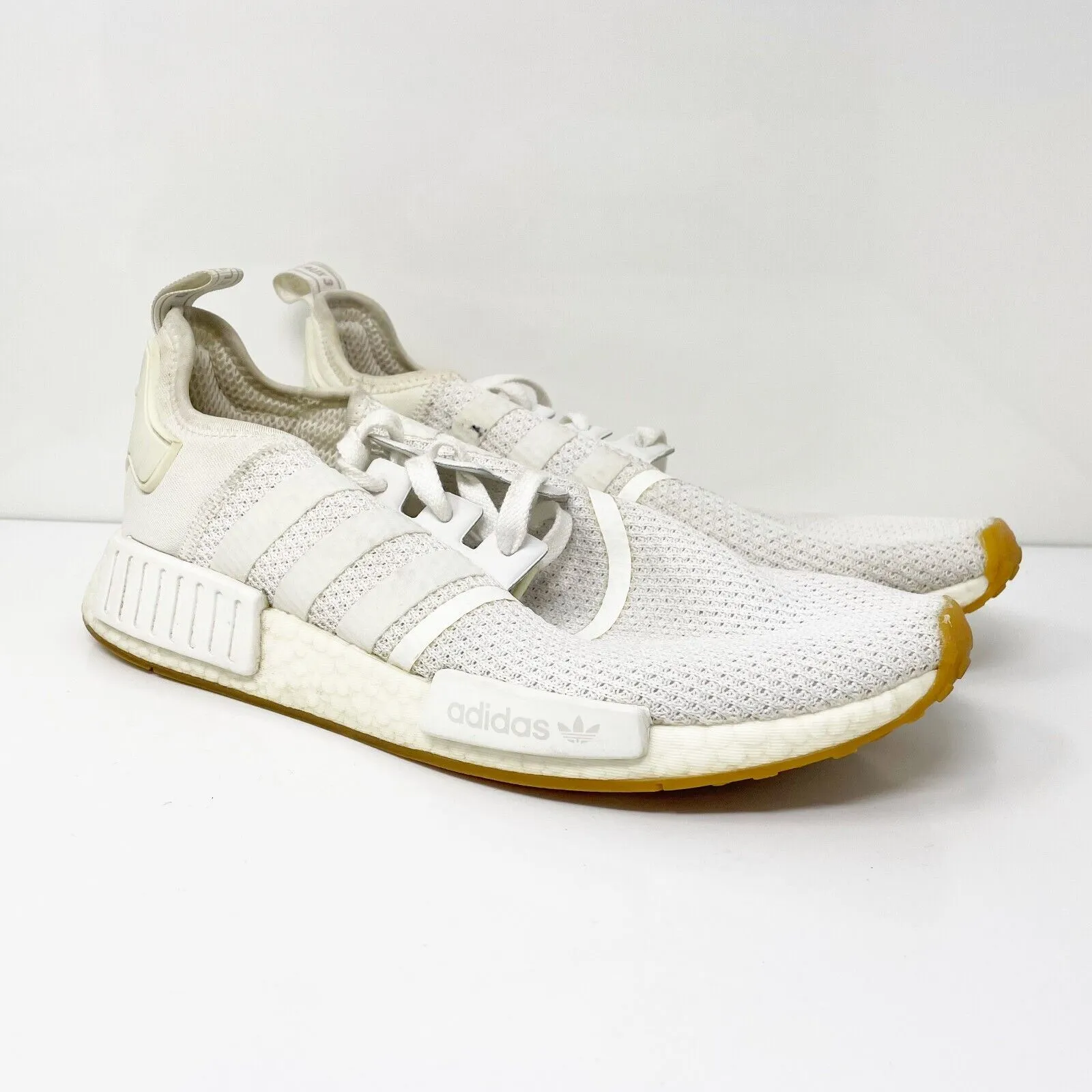 Adidas Mens NMD R1 D96635 White Running Shoes Sneakers Size 12