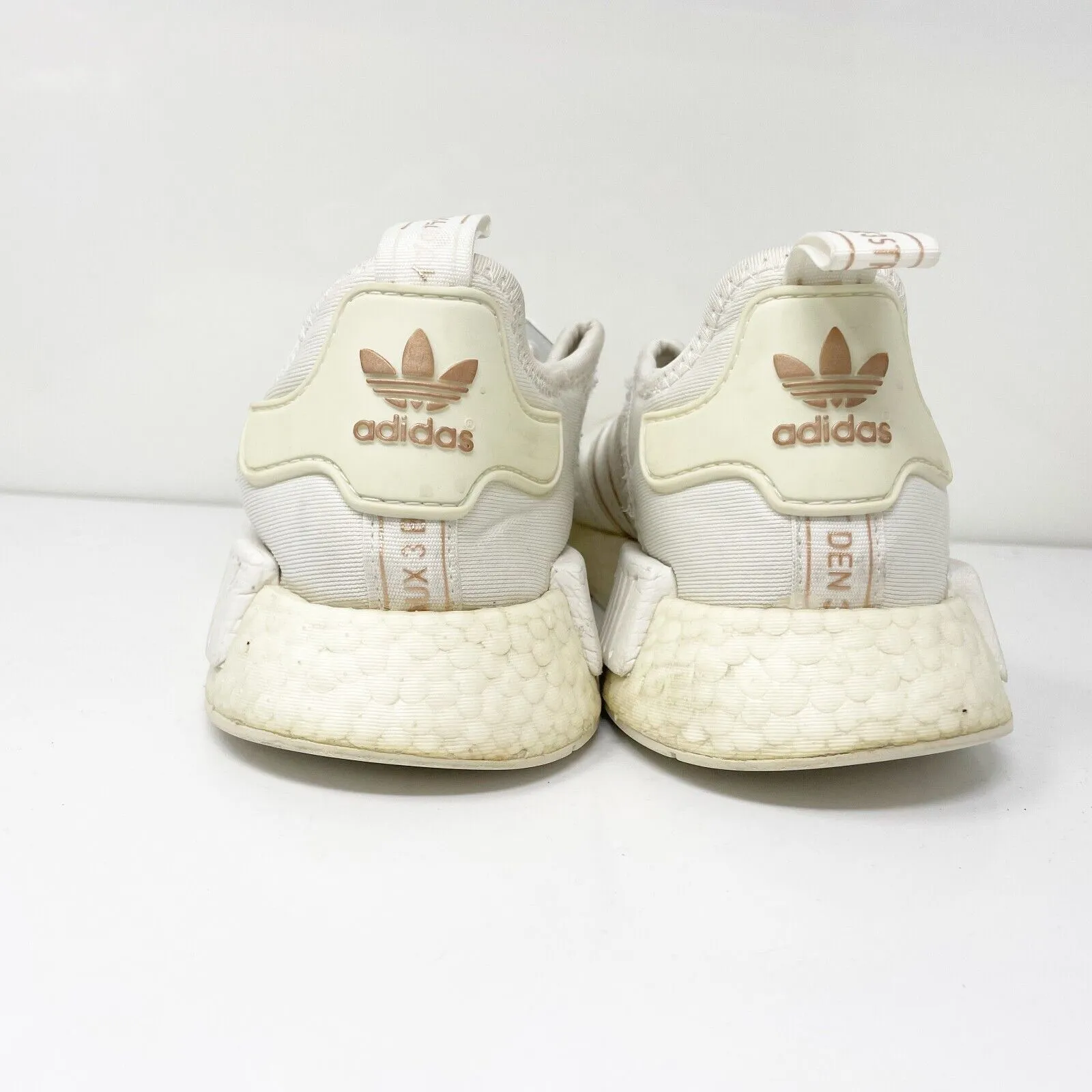 Adidas Womens NMD R1 FW6434 White Running Shoes Sneakers Size 10