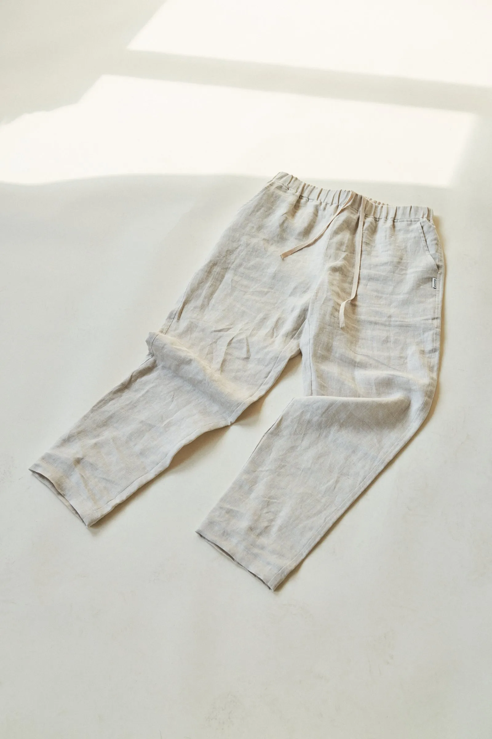 ALFAMA LINEN TROUSERS - SAND