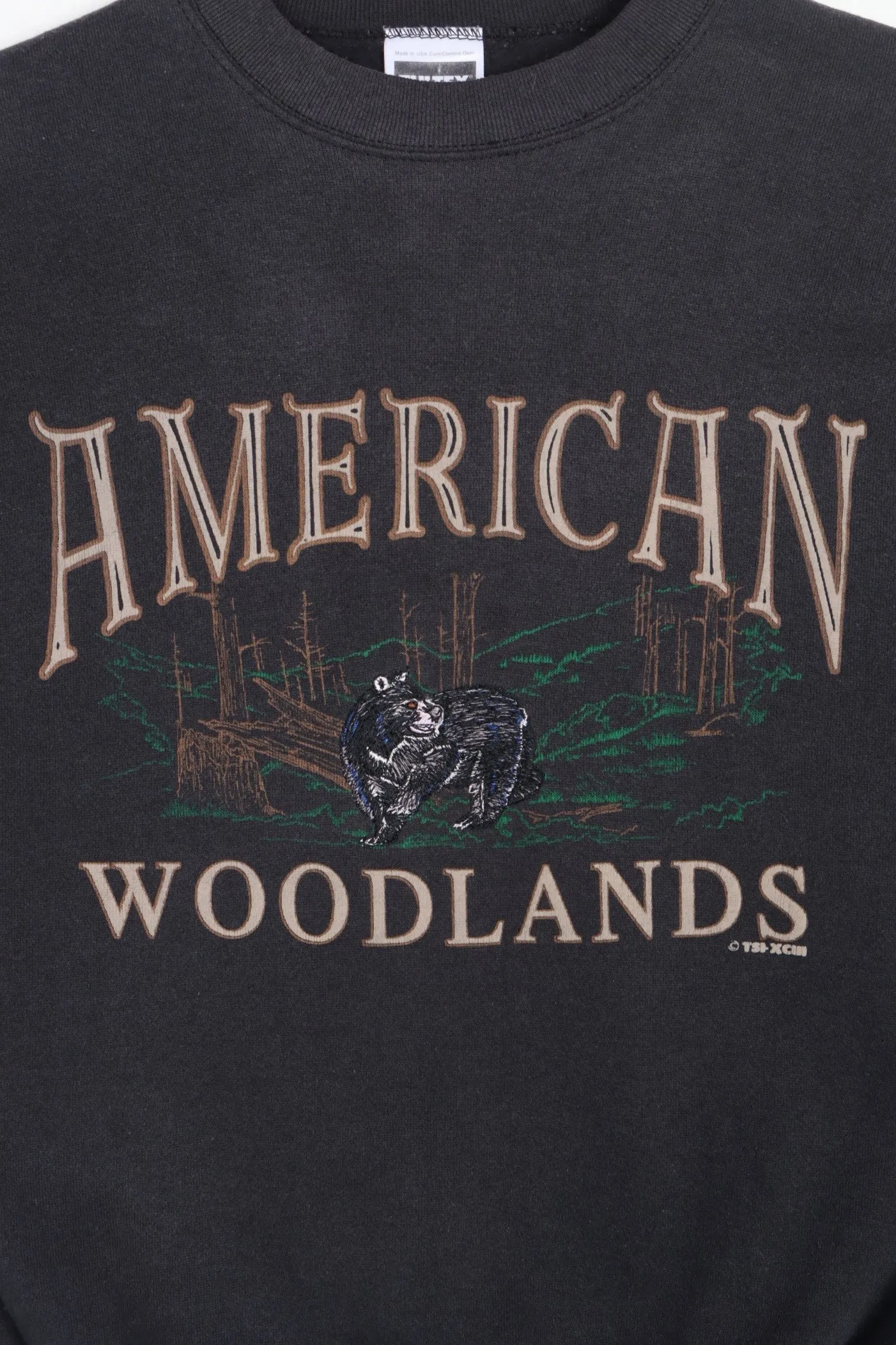 American Woodlands Black Bear Sweatshirt 1993 (M-L)