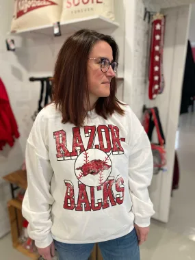 AR Razorback Baseball Sweater