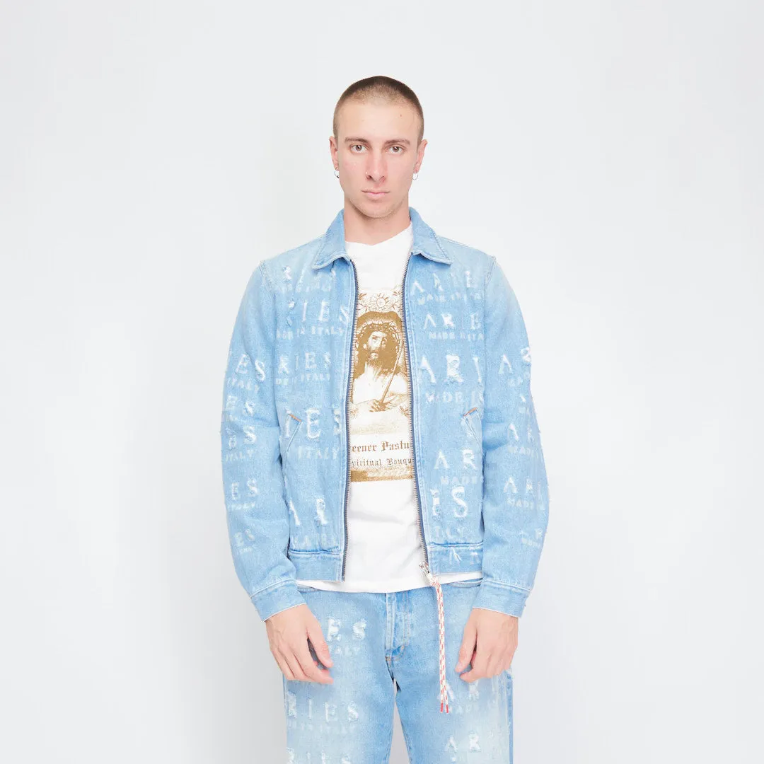 Aries - Destroyed Jeans Jacket (Blue)