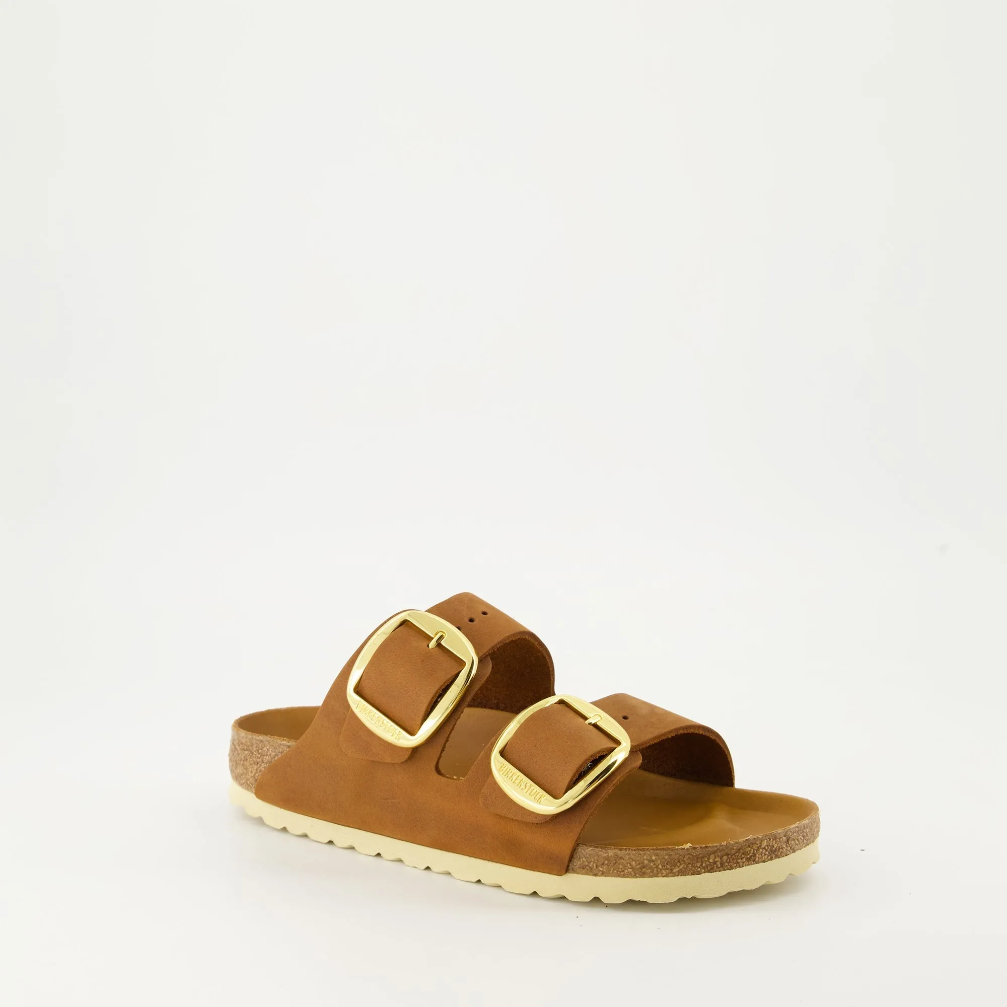 Arizona Big Buckle Leather Slides