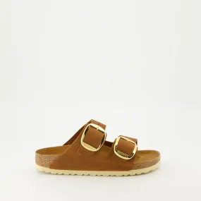 Arizona Big Buckle Leather Slides