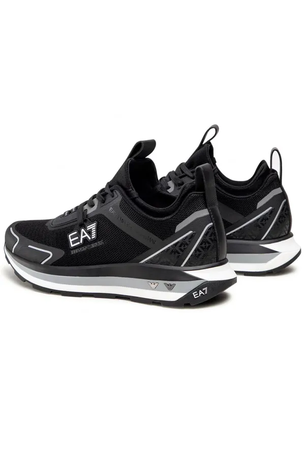 Armani EA7 Black Logo High Top Trainers