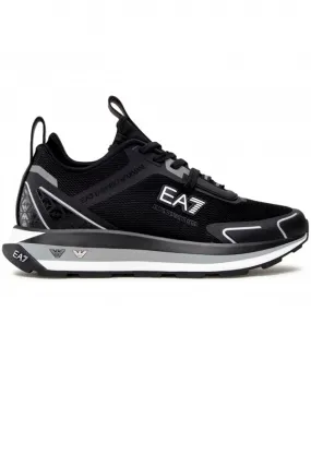 Armani EA7 Black Logo High Top Trainers