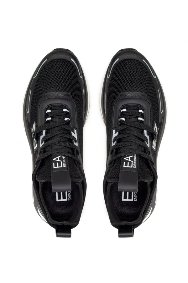 Armani EA7 Black Logo High Top Trainers