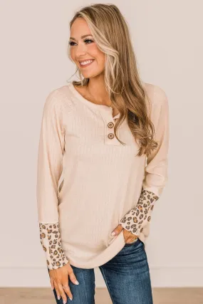 Button Knit Top in Cream