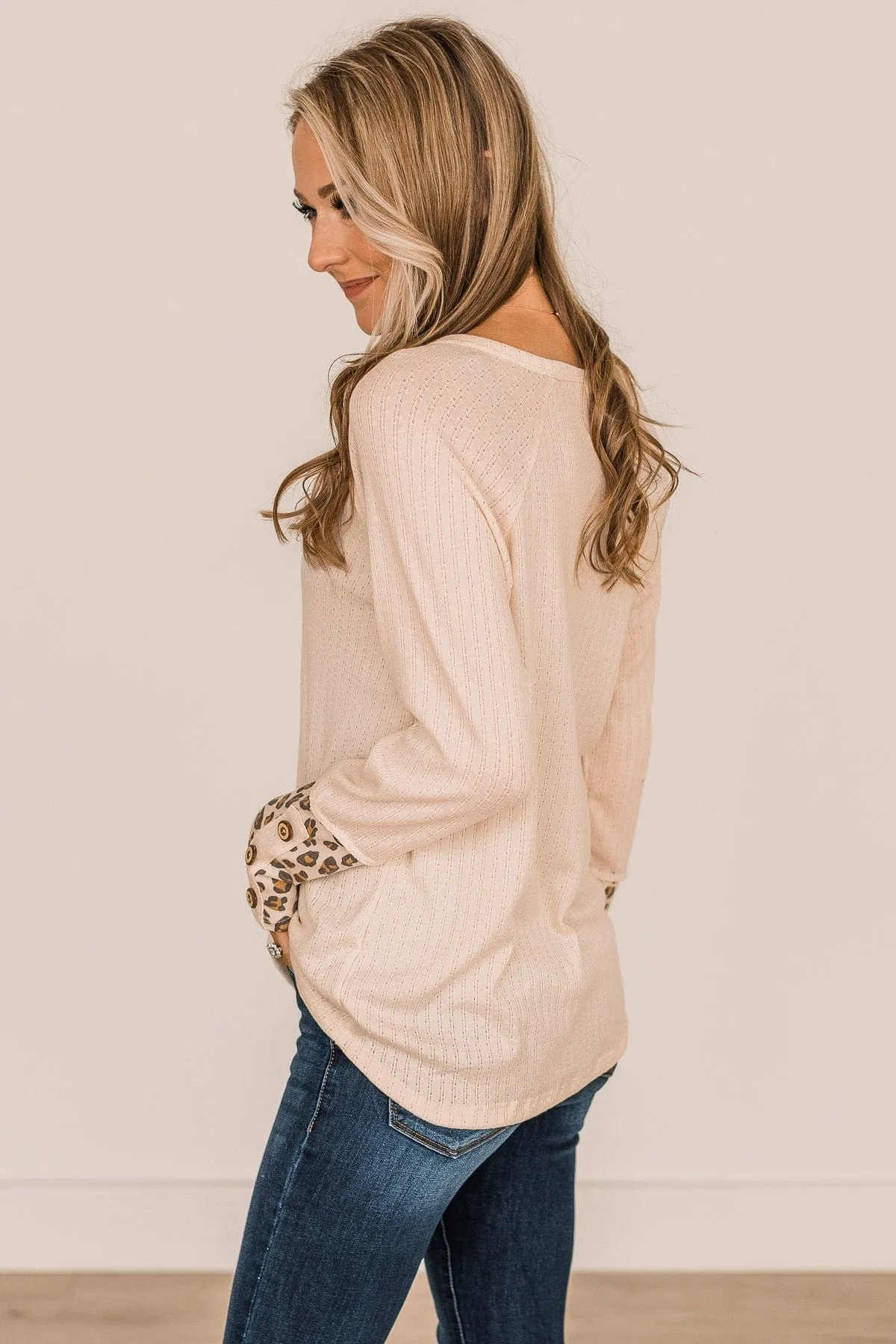 Button Knit Top in Cream