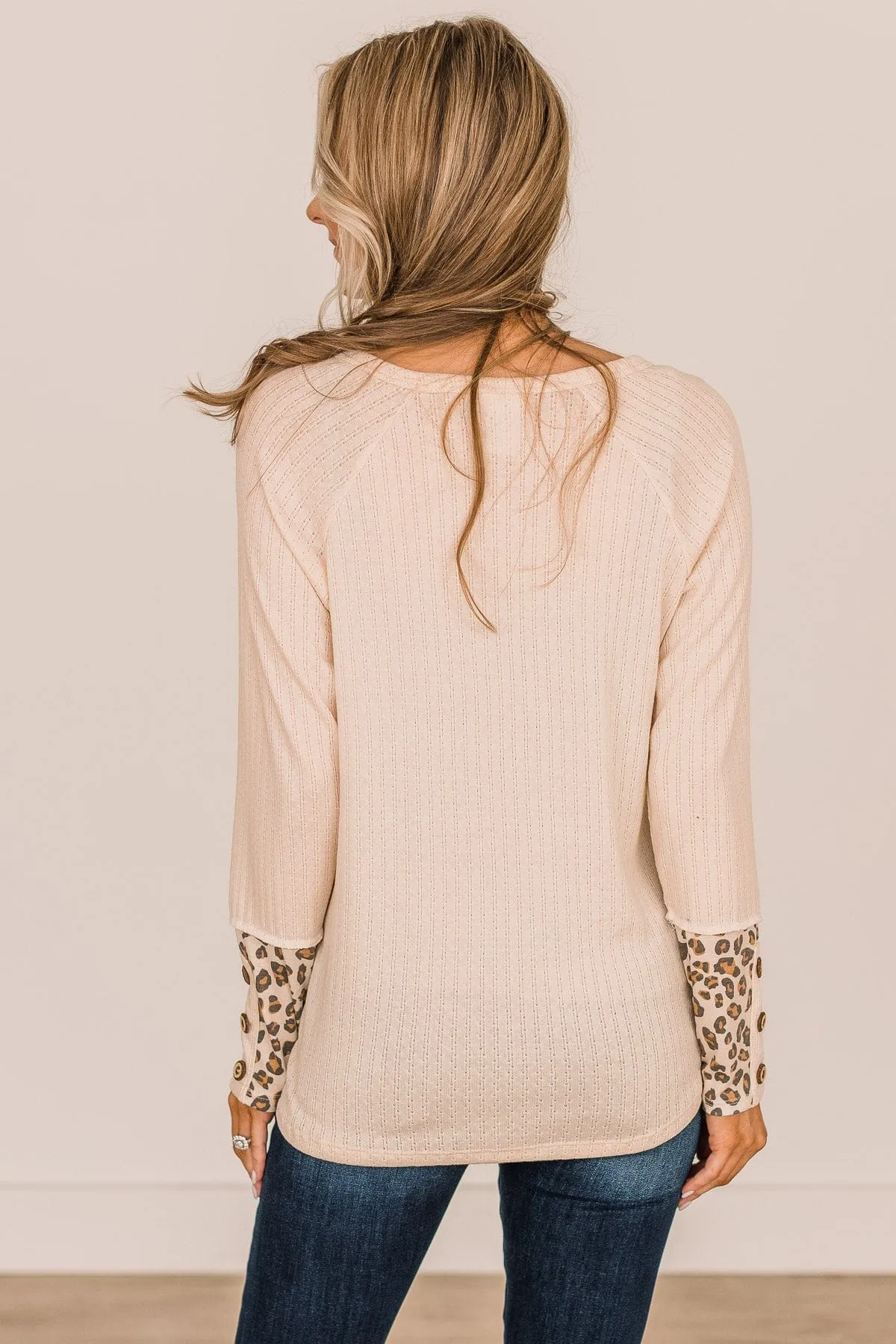 Button Knit Top in Cream