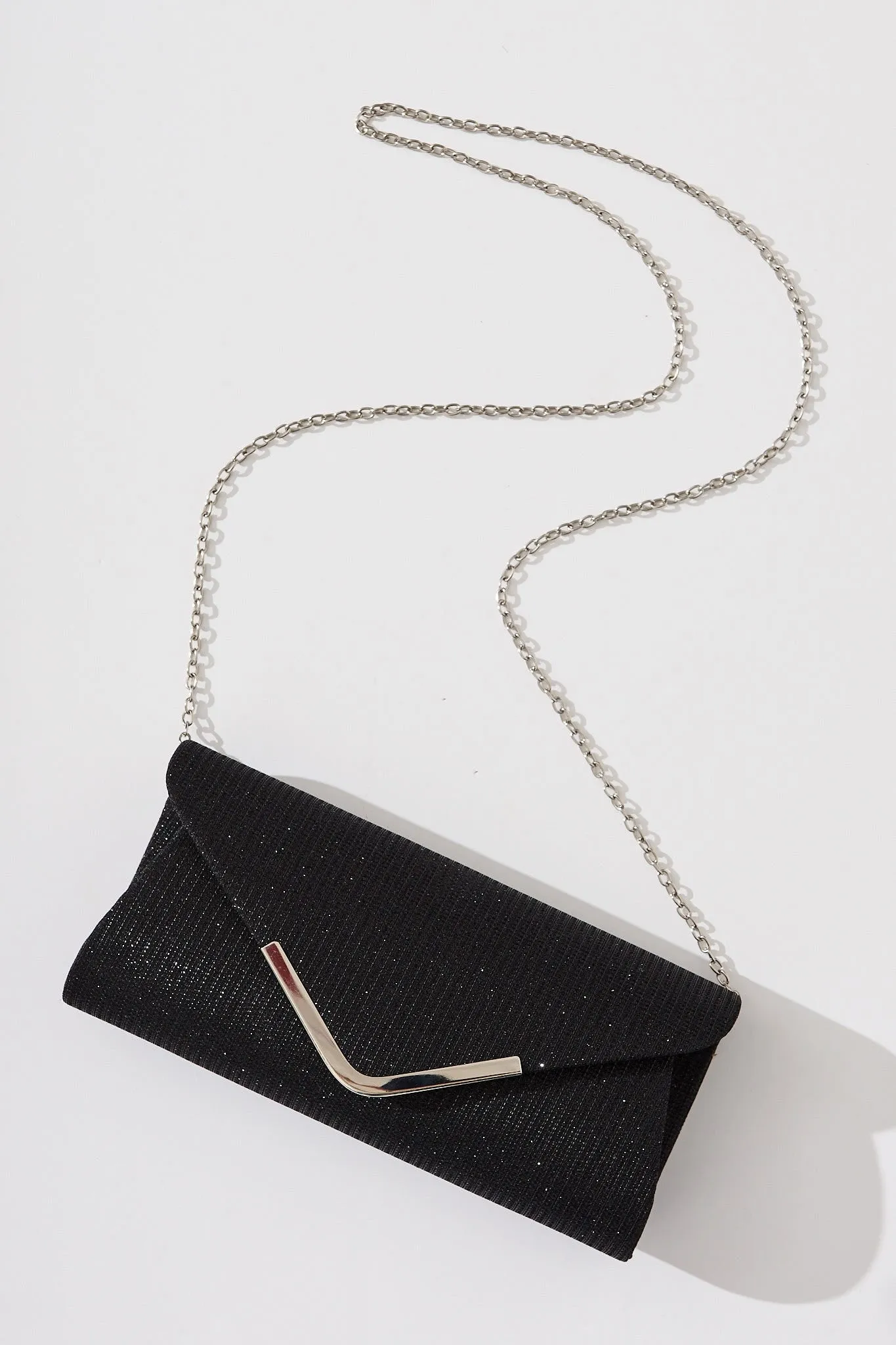 August + Delilah Mahani Clutch Bag In Black