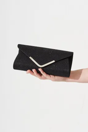 August + Delilah Mahani Clutch Bag In Black