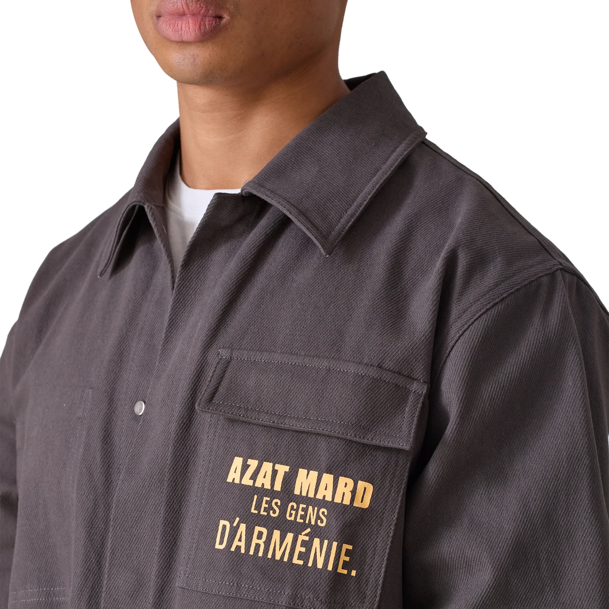 Azat Mard Les Gens Twill Shirt Charcoal