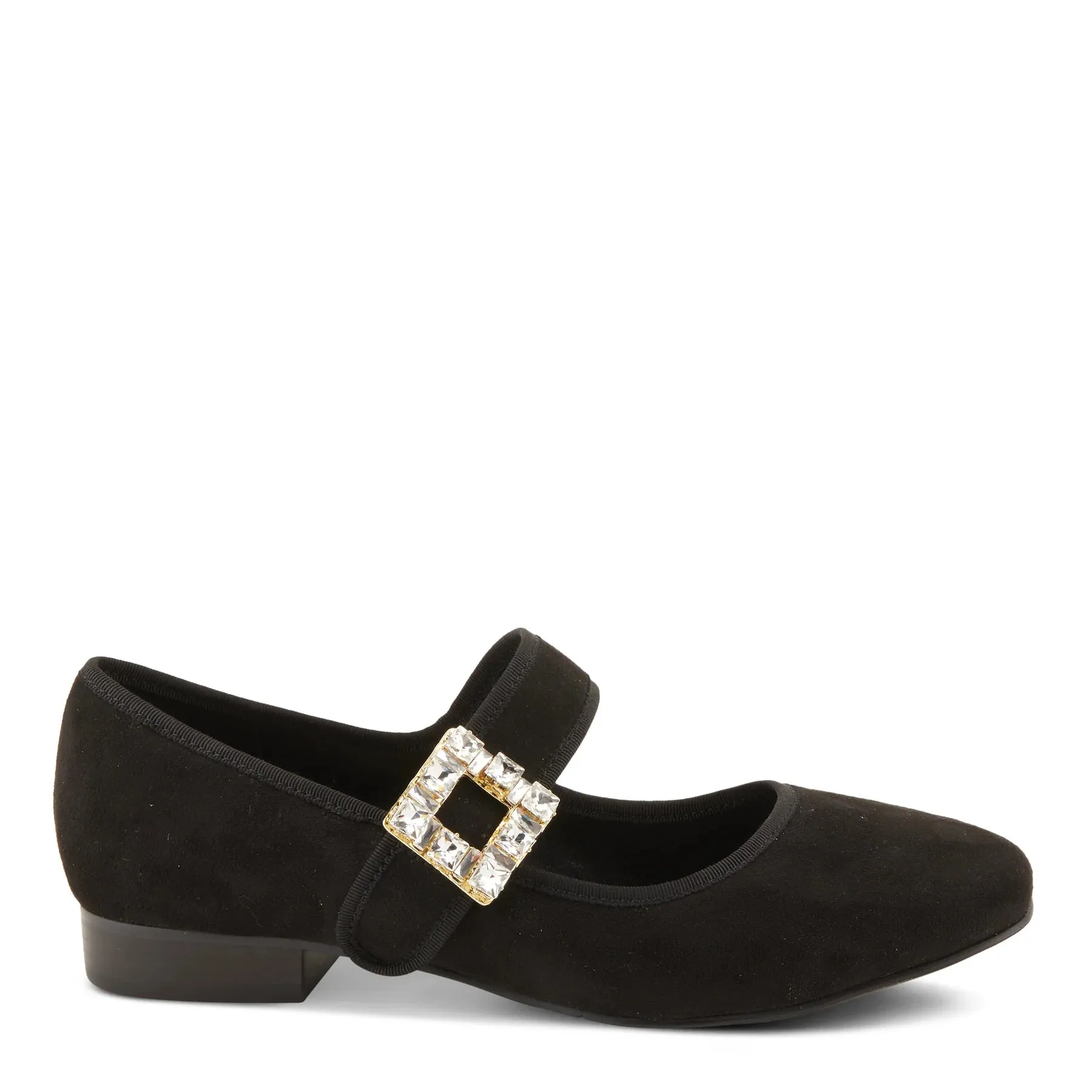  Azura Ametrine Ornate Mary Jane Flat in Black  