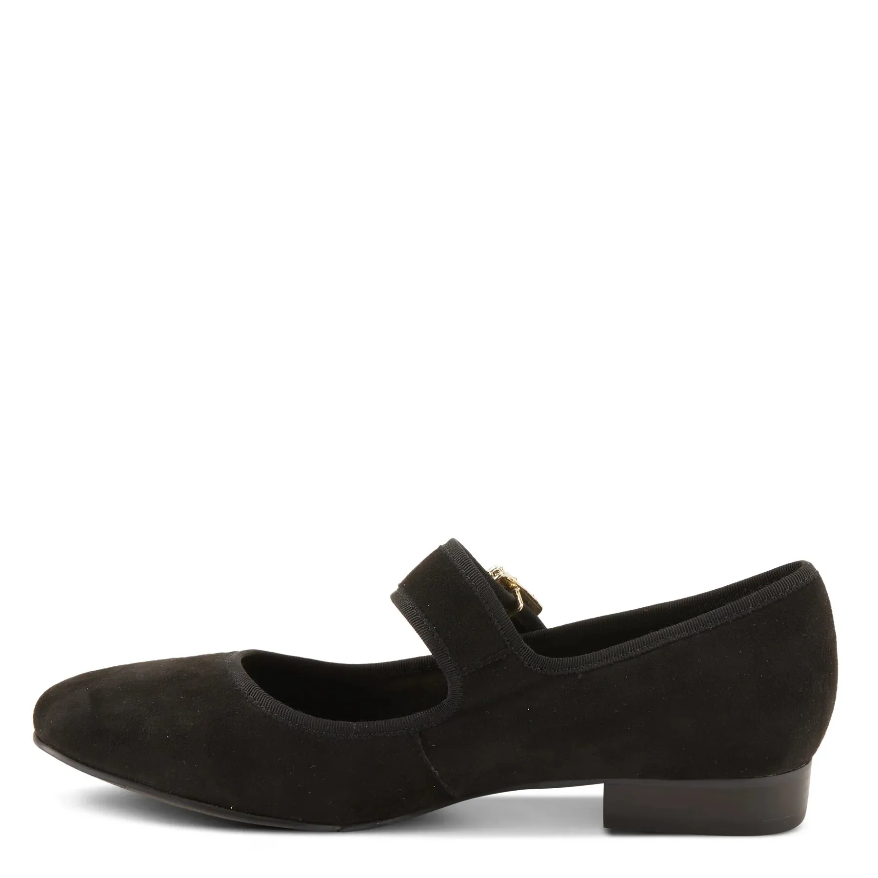  Azura Ametrine Ornate Mary Jane Flat in Black  