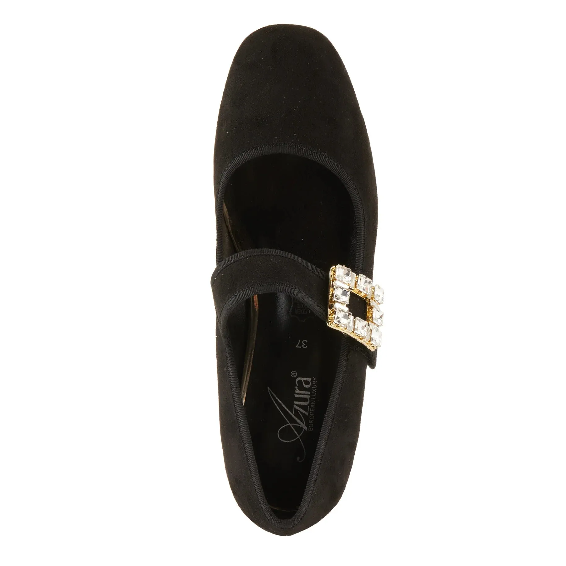  Azura Ametrine Ornate Mary Jane Flat in Black  