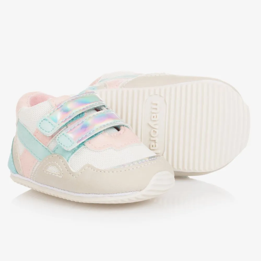 Baby White & Pink Trainers