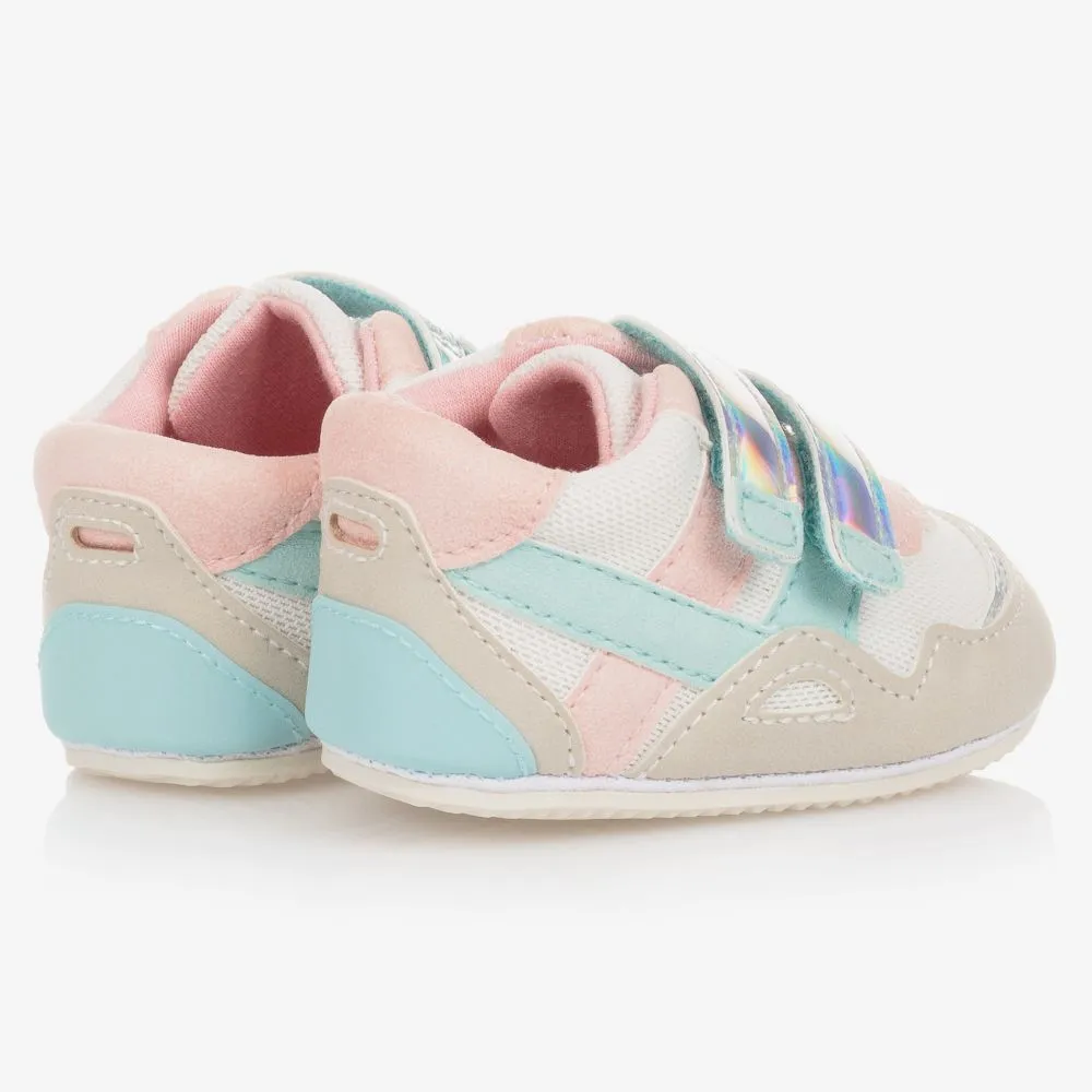 Baby White & Pink Trainers