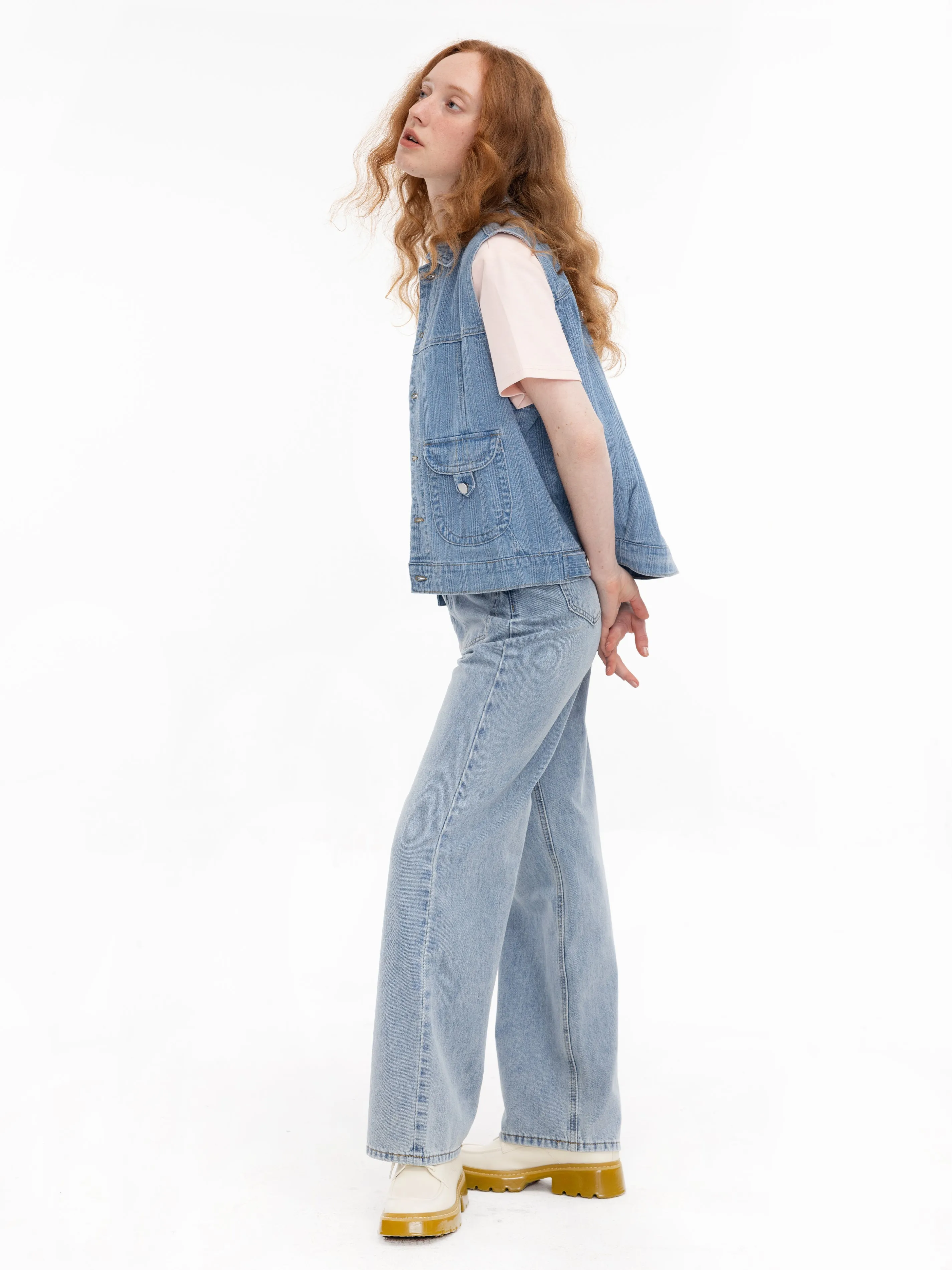 Backside Panelled Straight Leg Jeans