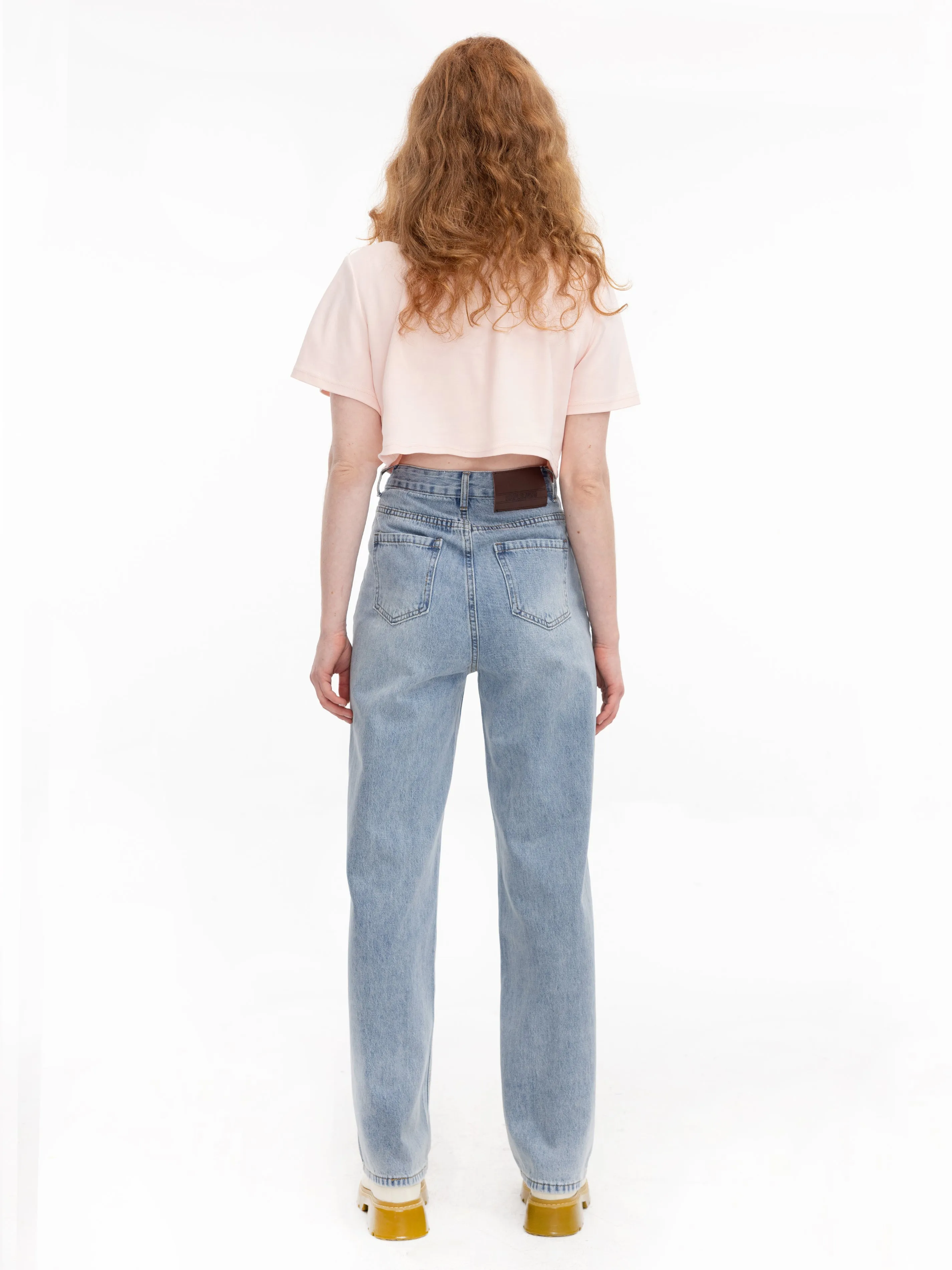 Backside Panelled Straight Leg Jeans