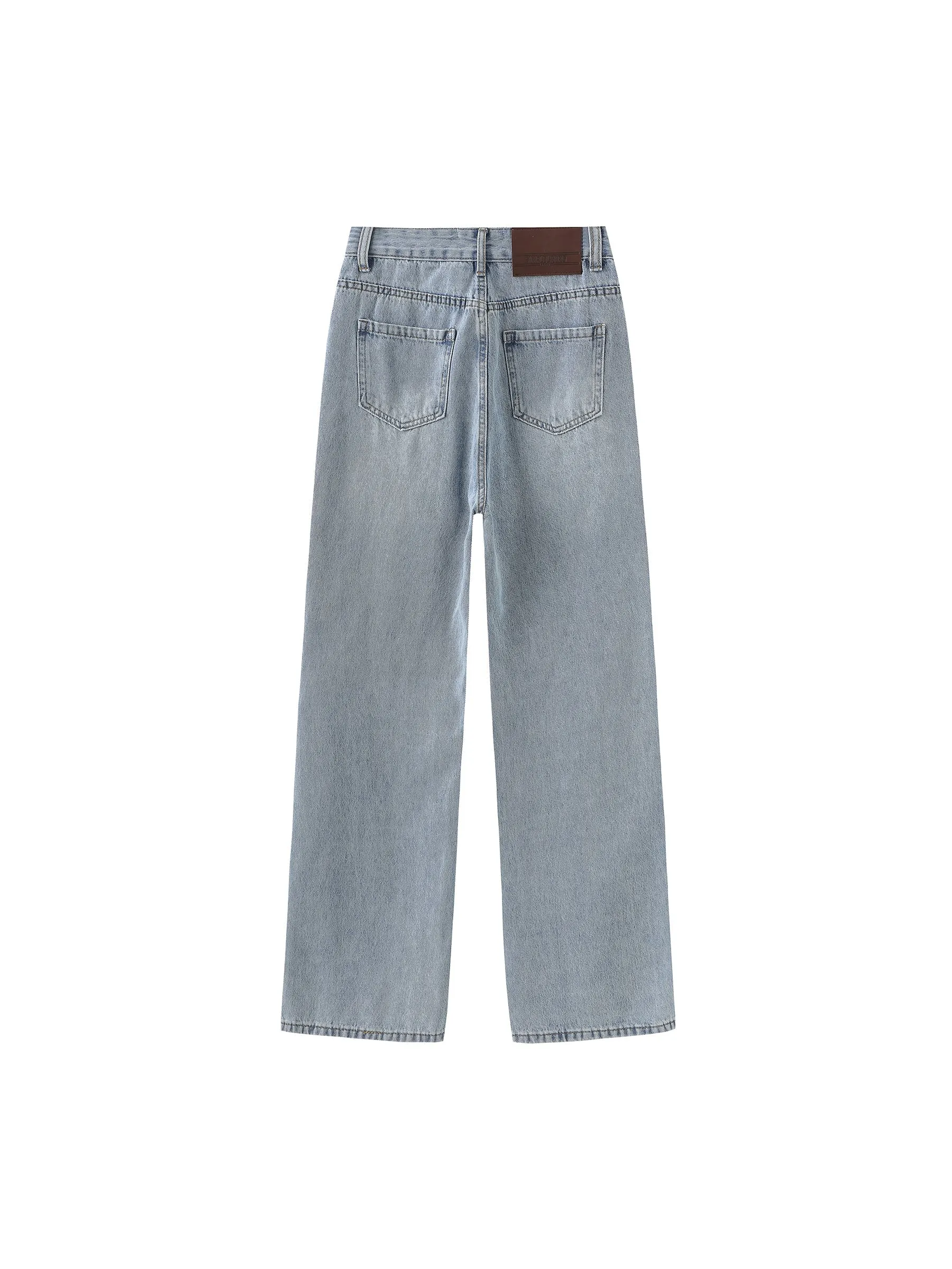 Backside Panelled Straight Leg Jeans