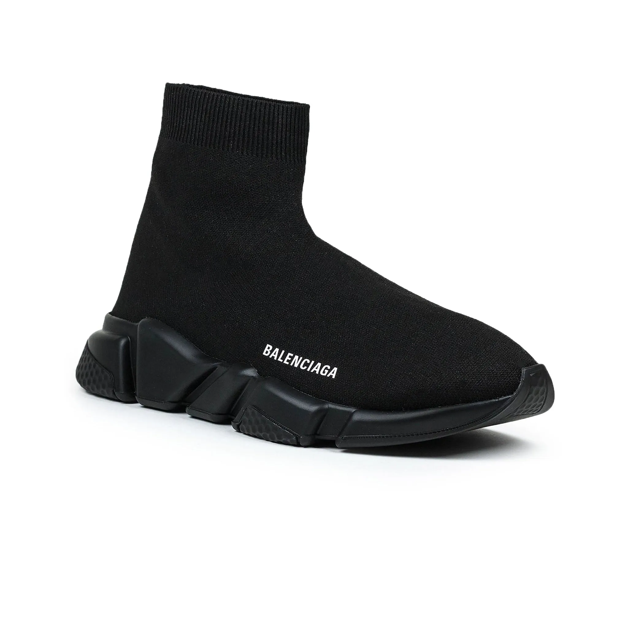 Men's Balenciaga Speed Knit Shoes in Triple Black