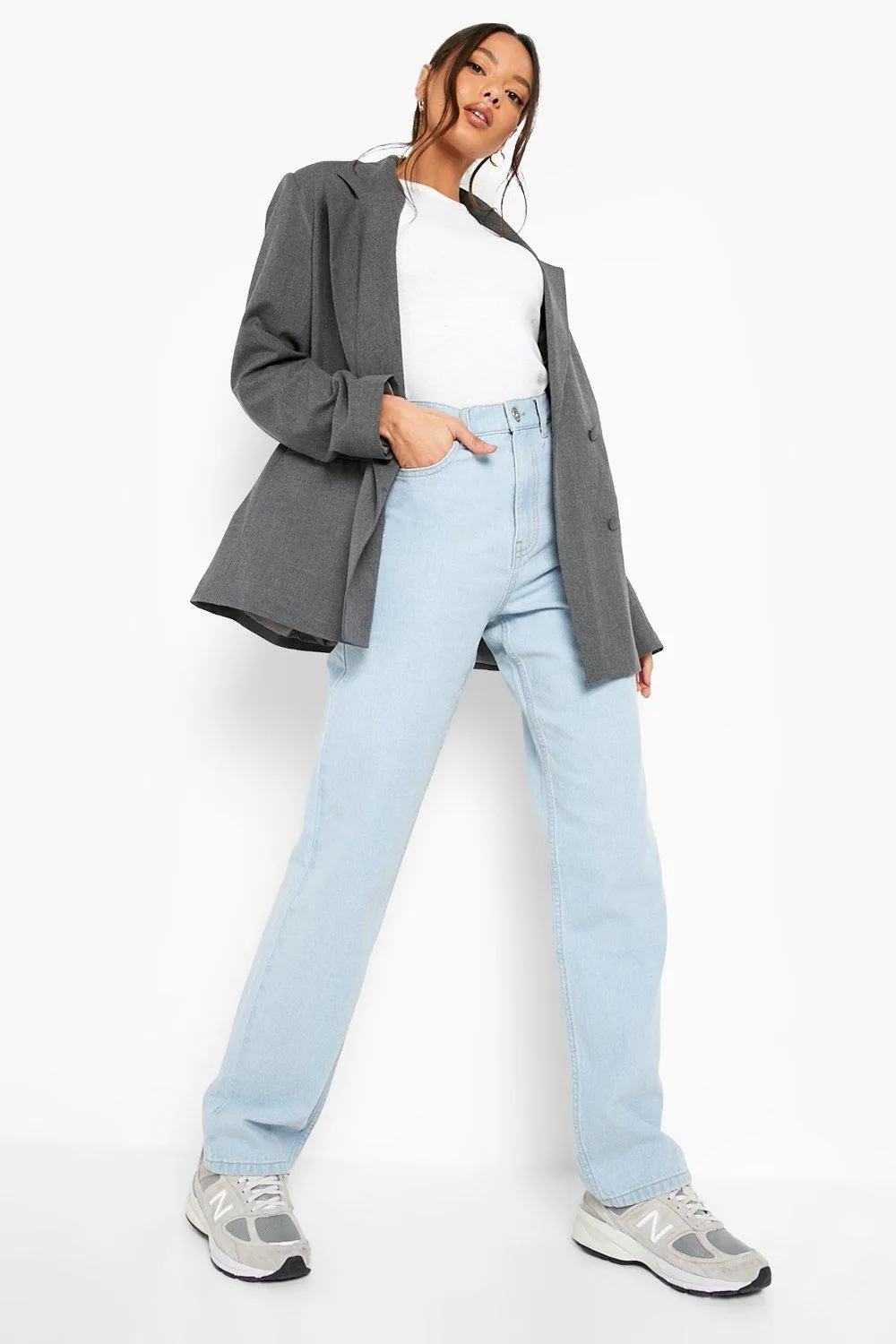 Basics High Waisted 90's Straight Jeans