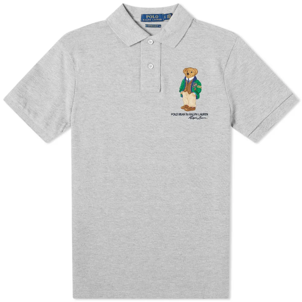 Bear Embroidered Polo Shirt