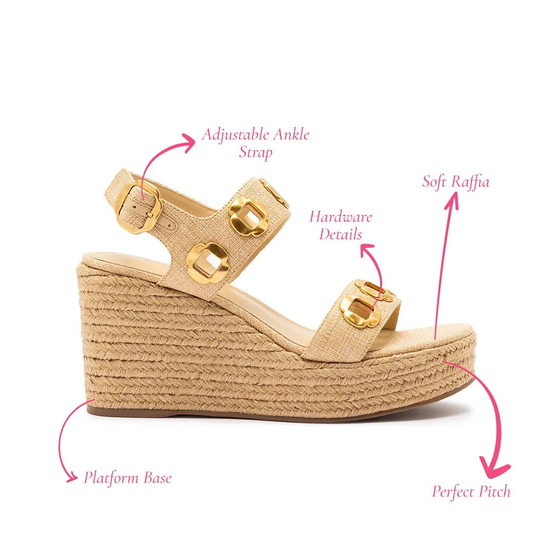 Beige Raffia Milan Espadrille