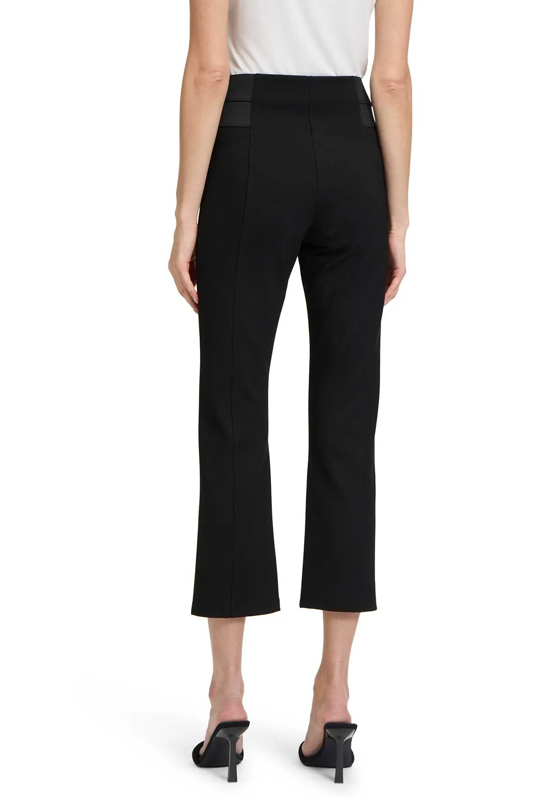 Betty Barclay Cropped Flare Trousers, Black