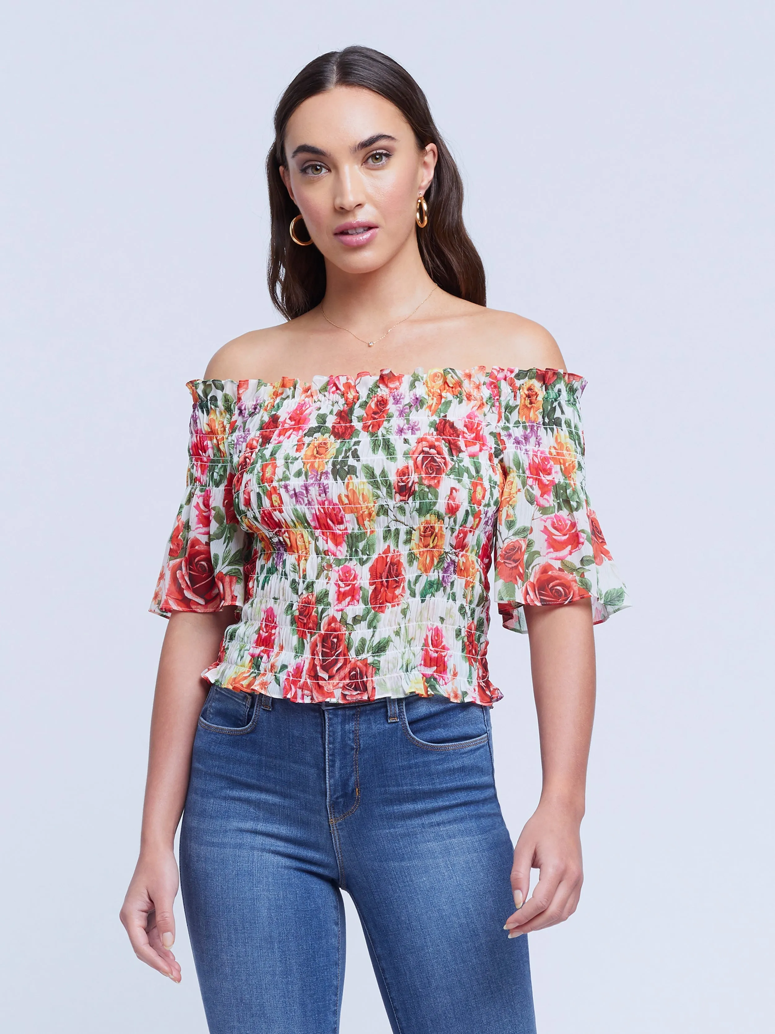 Bexley Off Shoulder Blouse by 40369LDiGF L'AGENCE