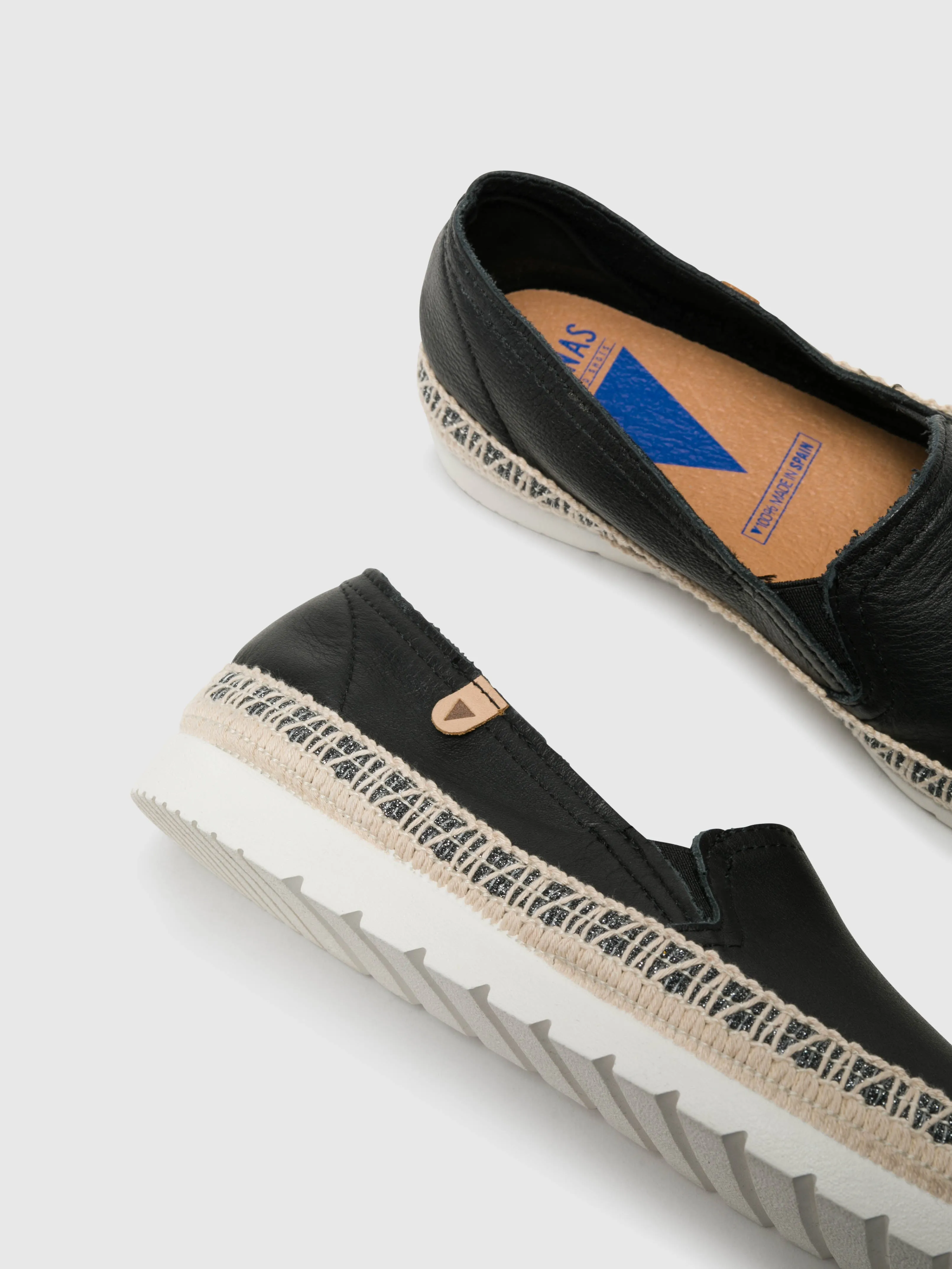 Black Elasticated Espadrilles