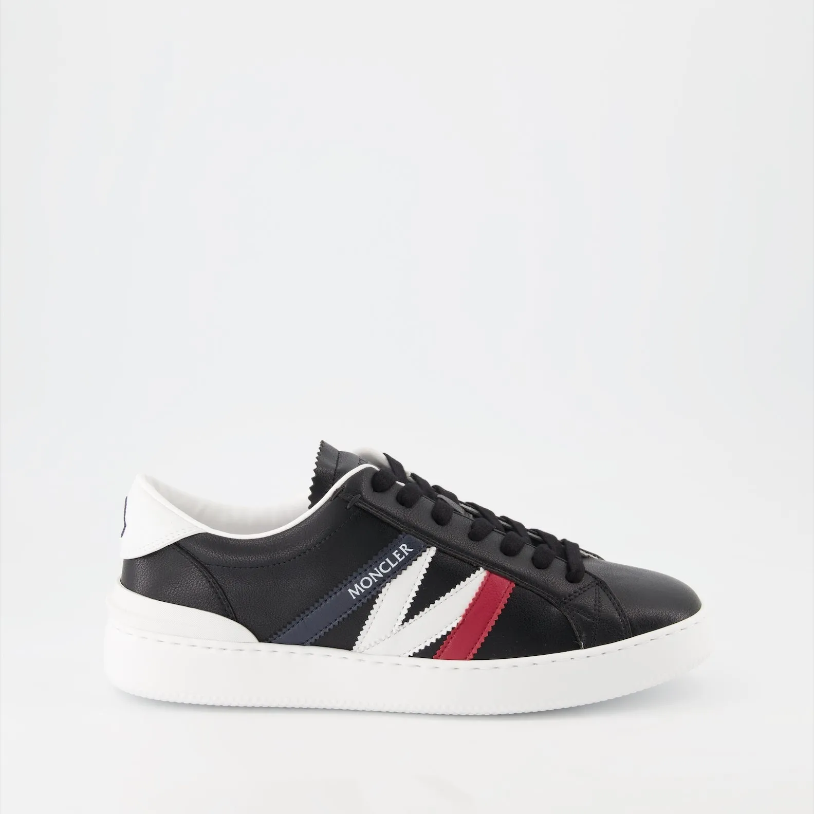 Black Leather Monaco Sneakers