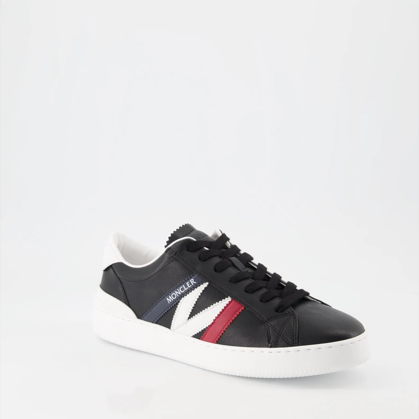 Black Leather Monaco Sneakers