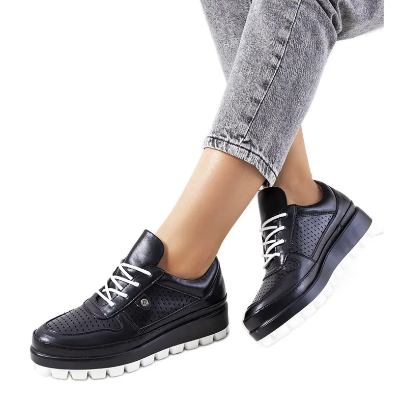 Black openwork sneakers from Assels