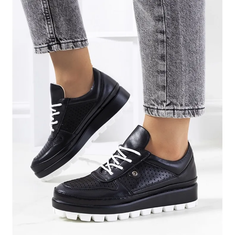 Black openwork sneakers from Assels