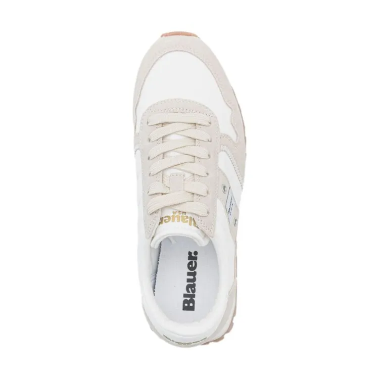 Blauer S4MILLEN01/NYG White Lace-Up Women's Sneakers