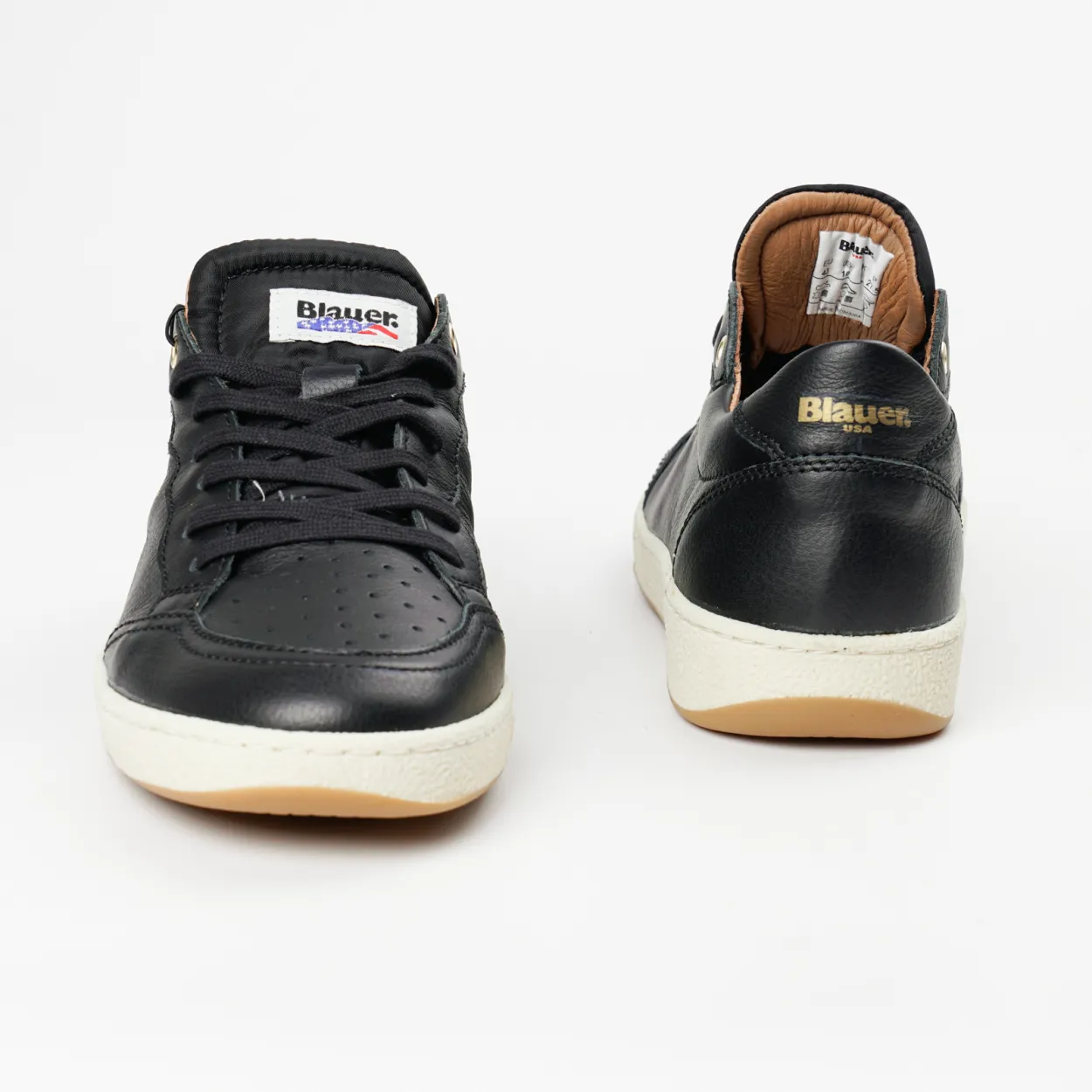 BLAUER USA Leather Sneakers in Black