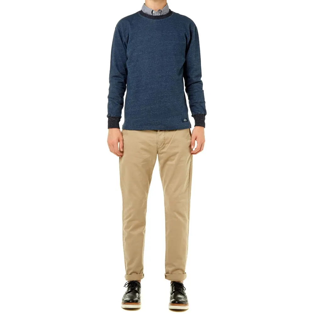 Bleu de Paname Heather Knit SweatIndigo