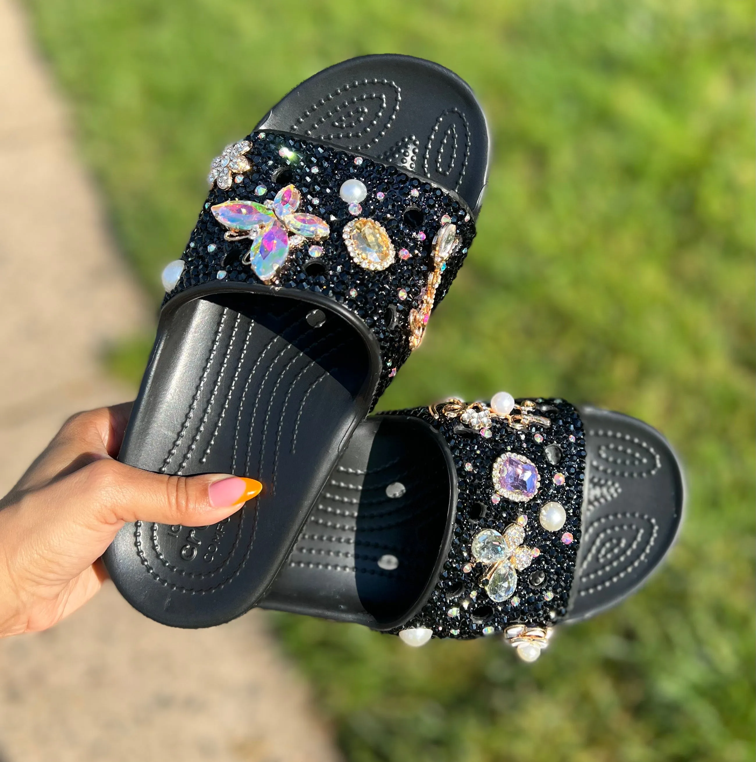 Bling Croc Slides